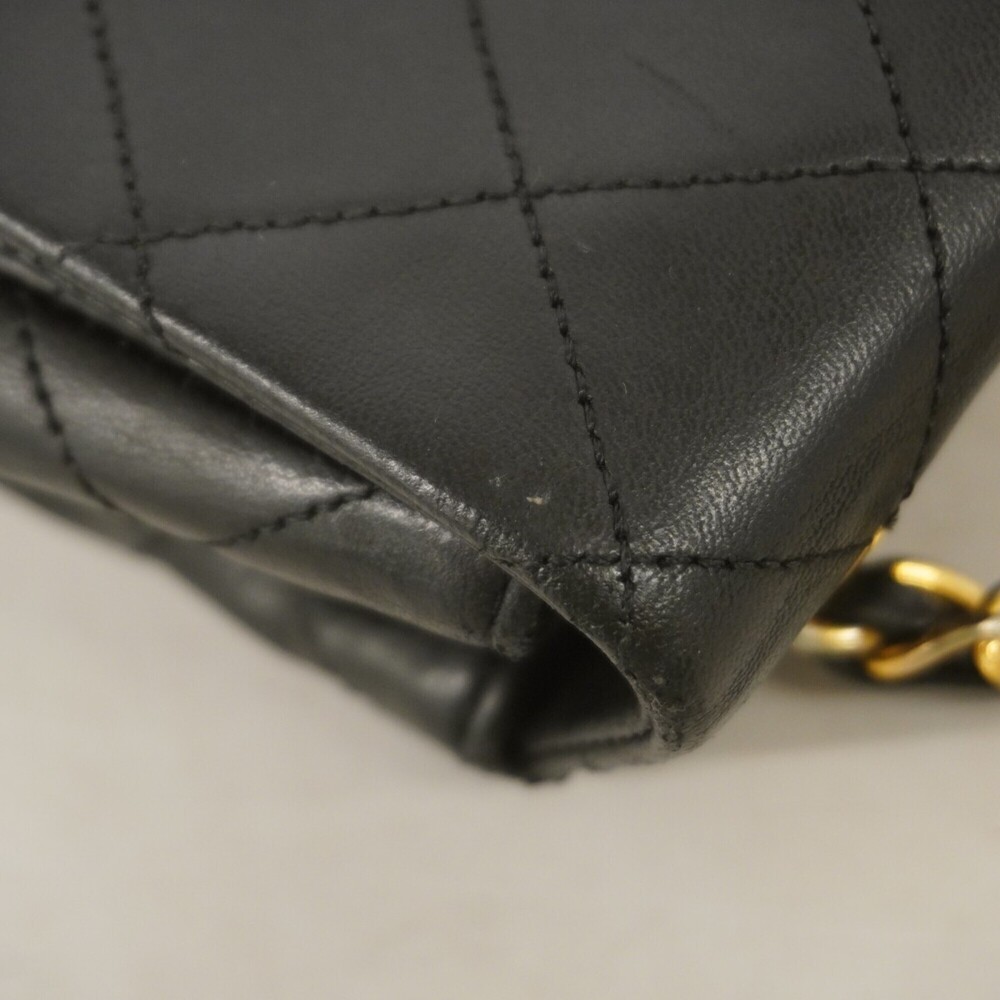 Chanel Matelassé Chain Shoulder Bag, Lambskin, Black, Women's - Picture 8 of 10